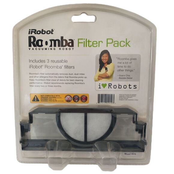 NIP iRobot Roomba Filter Pack 4910 Vacuum Robot 3 Filters Model New Reusable. Co - Picture 9 of 16